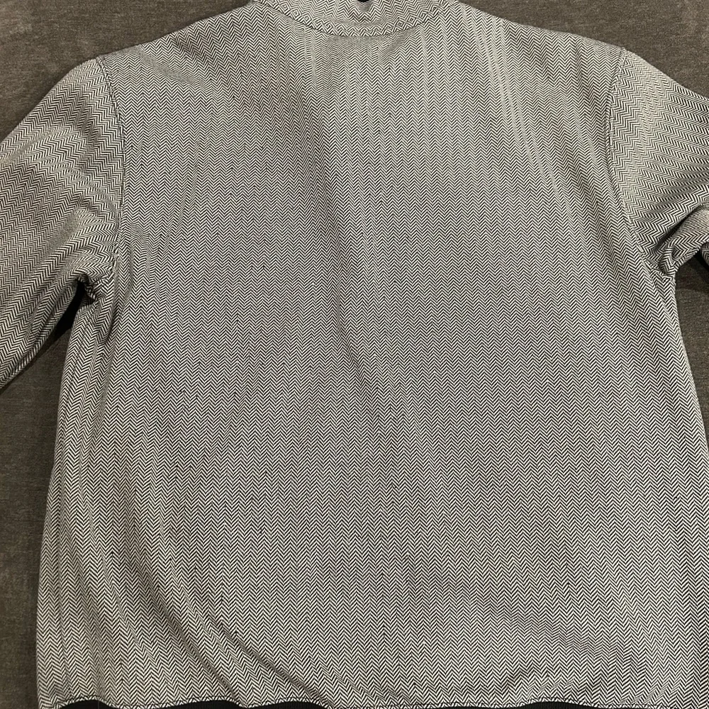 Colosseum Gray Black Zip-Up Sweater with Yellow Logo Patch